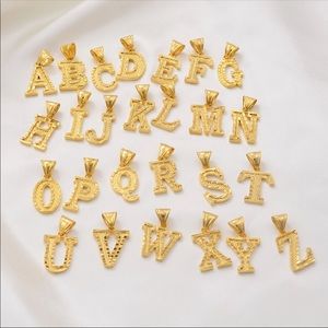New 18k gold plated letter necklace